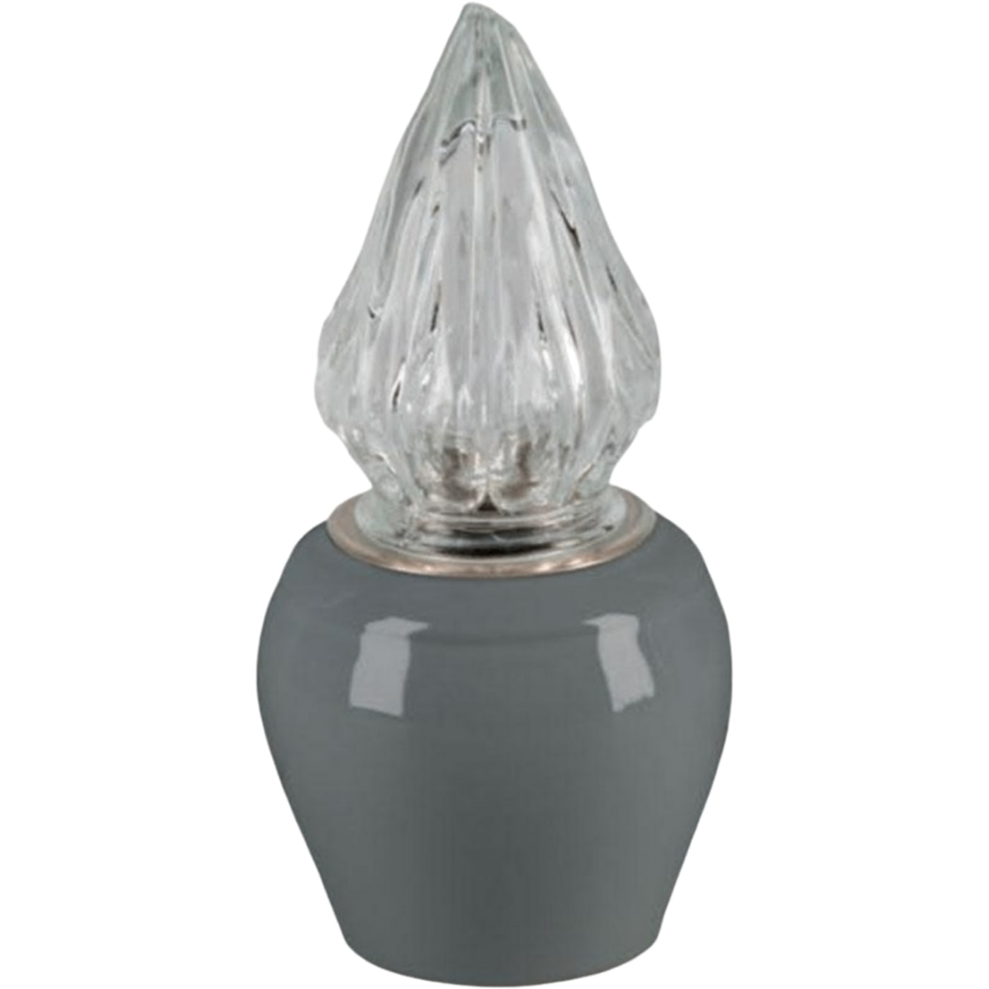 Lampada a parete Liscia grigio 10x10cm In porcellana grigia, a parete LI146P/G