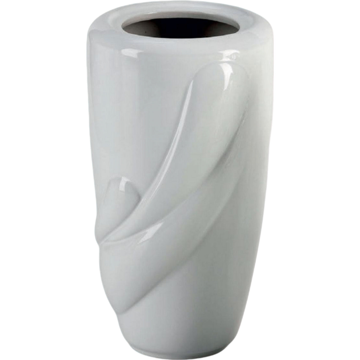 Grabvase Life 21x13cm Aus weißem Porzellan, für Bodenbefestigung LIF154T