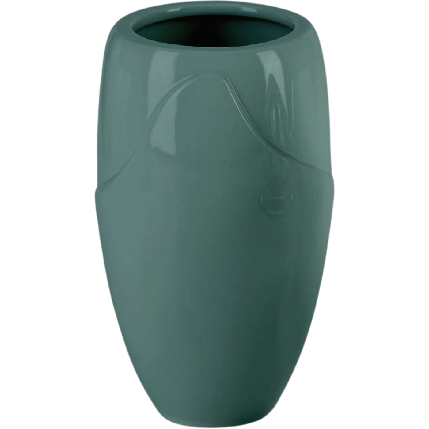 Grabvasen Onda grün 21x13cm Aus grünem Porzellan, für Bodenbefestigung ON168T/V