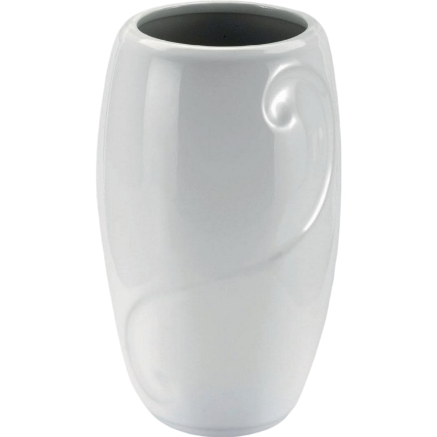 Grabvase Sharon 21x13cm Aus weißem Porzellan, für Bodenbefestigung SH124T