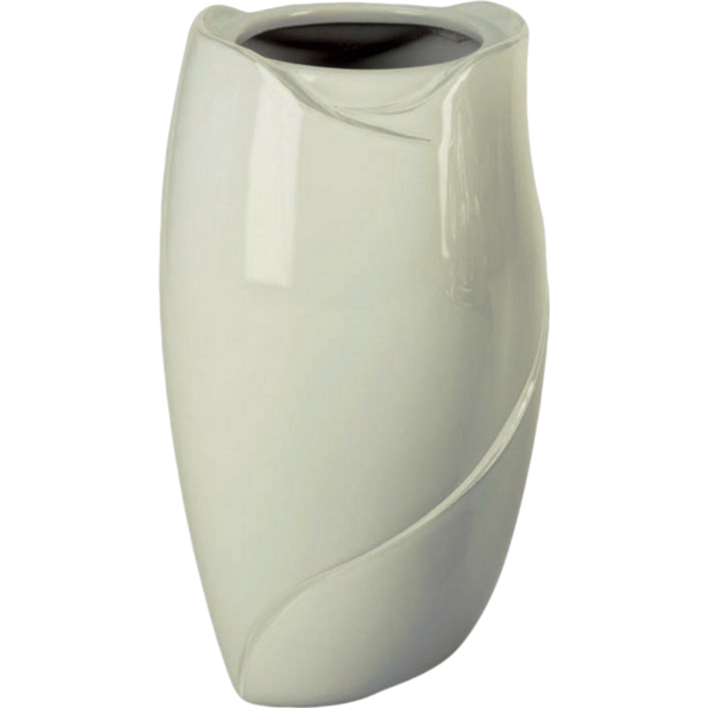Vase funéraire Why ivoire 21x13cm En porcelaine ivoire, fixation murale WHY156P/A