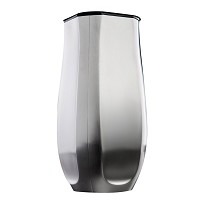 Flower vase 25cm - 10in In brushed stainless steel, ground attached