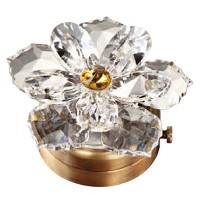 Lis d'eau de cristal 7,4cm Lampe LED ou décoration pour lampes et pierres tombales