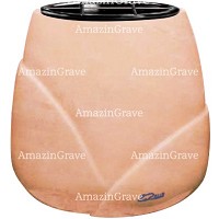 Vasca portafiori Liberti 19cm In marmo Rosa Bellissimo, interno in plastica