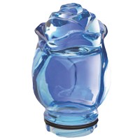 Sky blue crystal rose bud 10,5cm - 4,1in Decorative flameshade for lamps