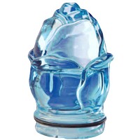 Sky blue crystal small bud 8cm - 3in Decorative flameshade for lamps