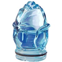 Pequeño brote de crystal azul claro 8cm Decoración para lámparas funerarias