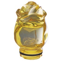 Yellow crystal rosebud 10,5cm - 4,1in Decorative flameshade for lamps