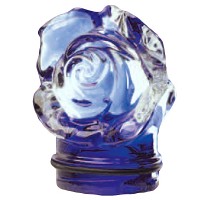 Blue crystal small rose 7,5cm - 3in Decorative flameshade for lamps