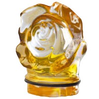 Yellow crystal small rose 7,5cm - 3in Decorative flameshade for lamps