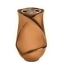 Flowers vase 20cm - 8in In bronze, with plastic inner, wall attached 2622/P