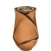 Flowers vase 20cm - 8in In bronze, with copper inner, wall attached 2622/R