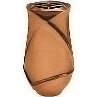 Flowers vase 30cm - 12in In bronze, with plastic inner, ground attached 2623/P