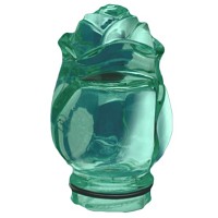 Green crystal rose bud 10,5cm - 4,1in Decorative flameshade for lamps