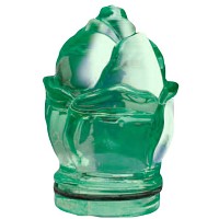 Green crystal small bud 8cm - 3in Decorative flameshade for lamps