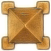 Stud 3,5x3,5cm - 1,3x1,3in In bronze, with threaded pin steel 1316