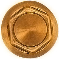 Stud 4cm - 1,5in In bronze, with threaded pin steel 1318