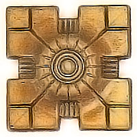 Stud Fiore In bronze, with threaded pin steel, various measures
