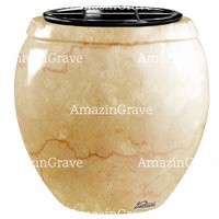 Flowers pot Amphòra 19cm - 7,5in In Botticino marble, plastic inner