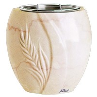 Flowers pot Spiga 19cm - 7,5in In Botticino marble, steel inner