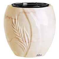 Flowers pot Spiga 19cm - 7,5in In Botticino marble, plastic inner