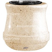 Vasca portafiori Calyx 19cm In marmo Calizia, interno in plastica