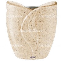 Vasca portafiori Gres 19cm In marmo Calizia, interno in acciaio