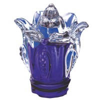 Blue crystal Bluebell 9cm - 3,5in Decorative flameshade for lamps