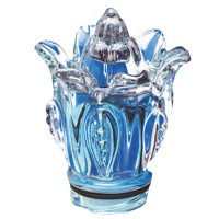 Campanilla de crystal azul claro 9cm Decoración para lámparas funerarias