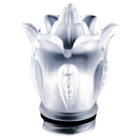 Frosted crystal Bluebell 10,5cm - 4,1in Decorative flameshade for lamps