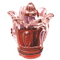 Red crystal Bluebell 9cm - 3,5in Decorative flameshade for lamps