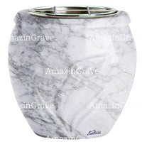 Blumenkäste Calla 19cm Carrara Marmor, stahl Innen