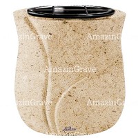 Macetero para flores Charme 19cm En marmol Calizia, interior en plástico
