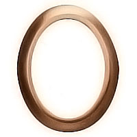 Oval photo frame 11x15cm - 4,3x6in In bronze, wall attached 1241
