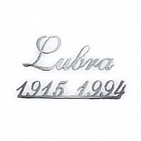Letters and numbers Italics Stretto, in various sizes Single fret-worked steel plaque
