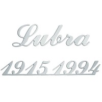 Letters and numbers Italics Largo, in various sizes Single fret-worked steel plaque