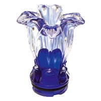 Blue crystal lily 10,5cm - 4in Decorative flameshade for lamps