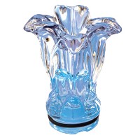 Sky blue crystal lily 10,5cm - 4in Decorative flameshade for lamps
