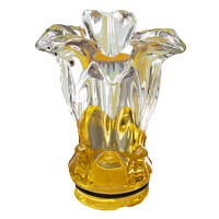 Yellow crystal lily 10,5cm - 4in Decorative flameshade for lamps