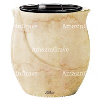 Flowers pot Gondola 19cm - 7,5in In Botticino marble, plastic inner