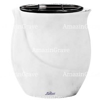 Vasca portafiori Gondola 19cm In marmo Sivec, interno in plastica