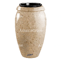 Vaso portafiori Amphòra 20cm In marmo Calizia, interno in plastica