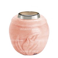 Base for grave lamp Calla 10cm - 4in In Pink Portugal marble, with steel ferrule