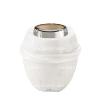Base for grave lamp Chordé 10cm - 4in In Sivec marble, with steel ferrule
