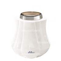 Base for grave lamp Leggiadra 10cm - 4in In Sivec marble, with steel ferrule