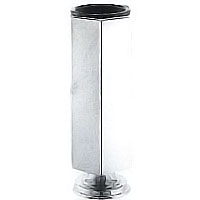 Flower vase Esagonale, various sizes In stainless steel, ground or wall mount