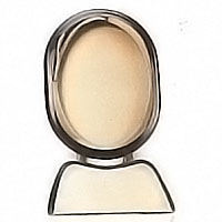 Oval photo frame 11x15cm - 4,3x5,9in In bronze, ground attached 1185