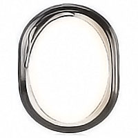 Oval photo frame 11x15cm - 4,3x6in In bronze, wall attached 1204