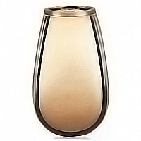 Flowers vase 20cm-8in In bronze, with copper inner, ground attached 2327/R