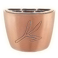Flowers pot 16cm - 6,2in In bronze, with steel inner, wall attached 2204/A